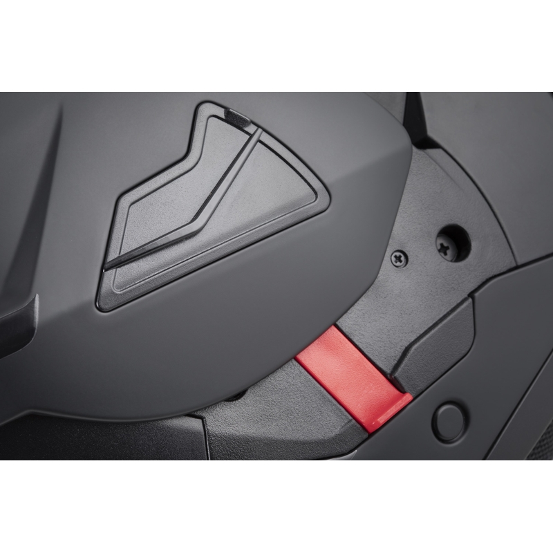 Cască de motocicletă Cassida MultiFlip Korp flip-up negru mat-roșu-gri