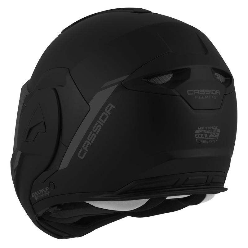 Cască de motocicletă Cassida MultiFlip Korp flip-up negru mat-roșu-gri