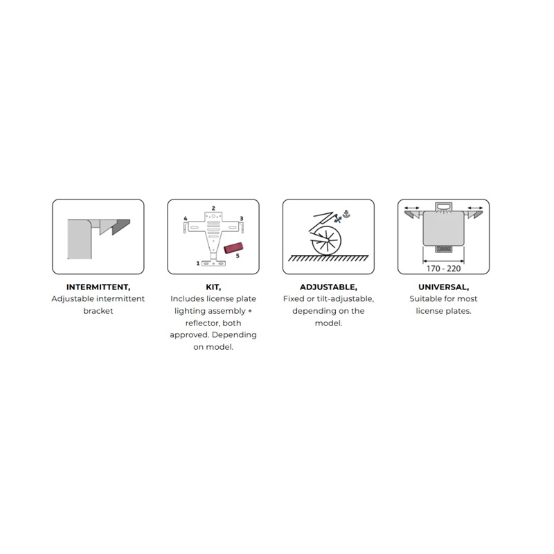 Adjustable license support PUIG Negru