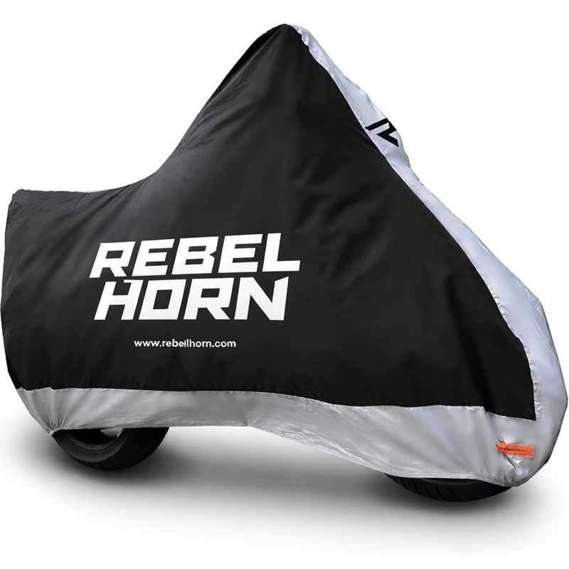 Husă motocicletă Rebelhorn Shelter negru-argintiu