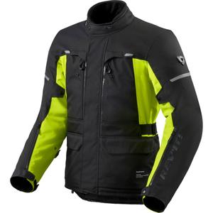 Geacă de motocicletă Revit Outback 5 H2O negru-galben fluo