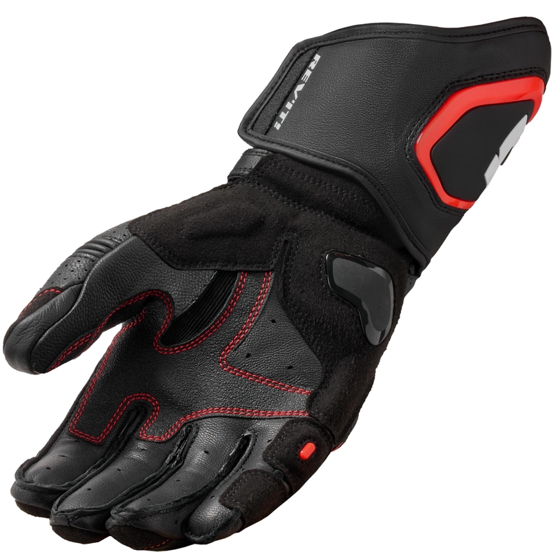 Mănuși de motocicletă Revit Argon 3 negru-roșu fluo
