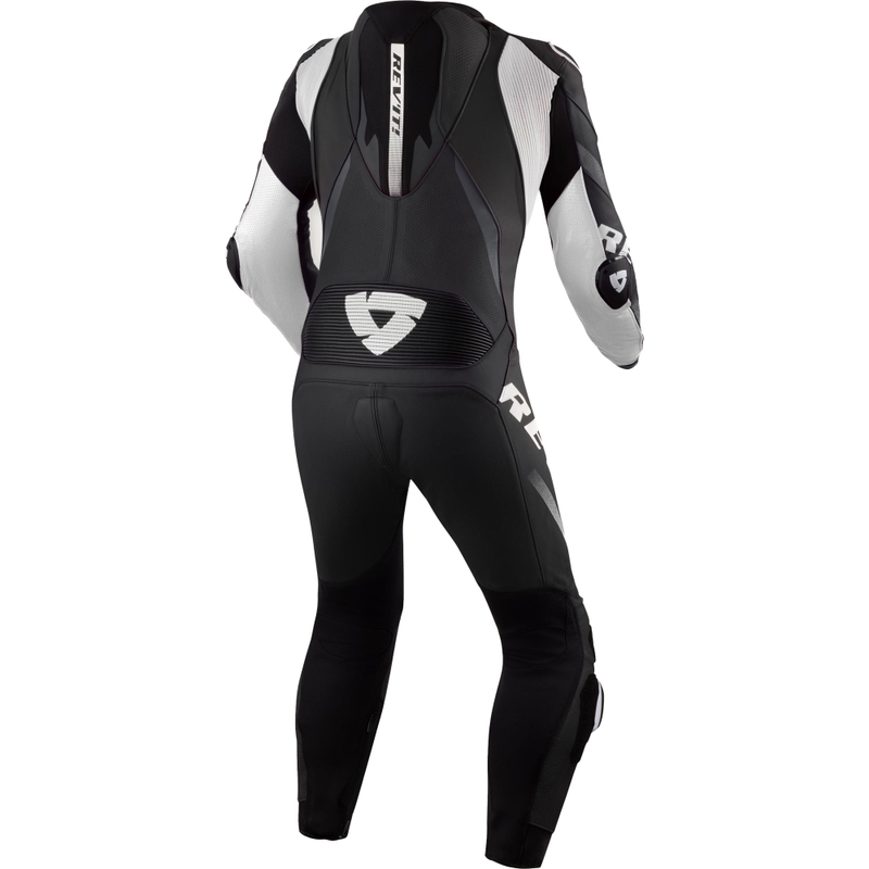 Costum de motocicletă Revit Hyperspeed 3 dintr-o bucată, negru-alb