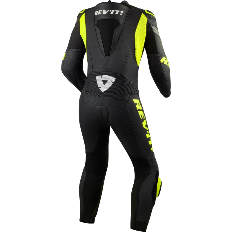 Costum de motocicletă Revit Argon 3 negru-galben fluo