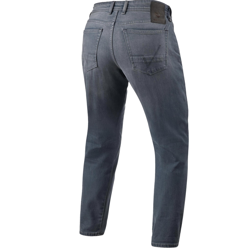 Blugi motociclisți Revit Keegan Tapered Cropped, gri mediu spălati