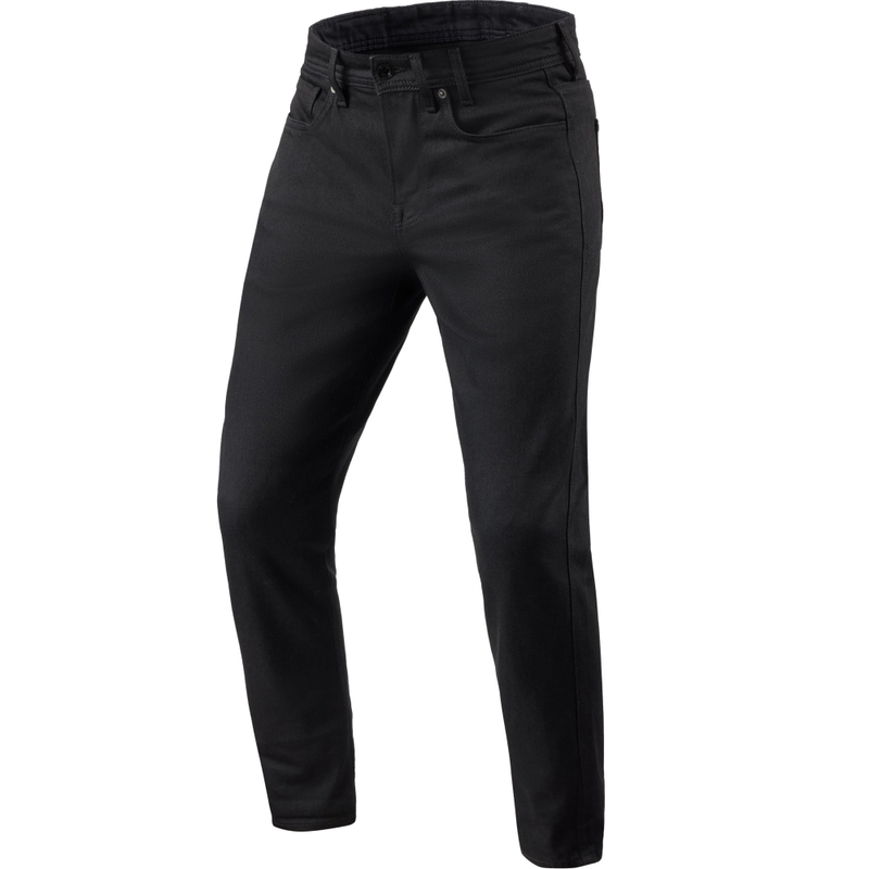 Blugi motociclisți Revit Keegan Tapered Extra Cropped negri