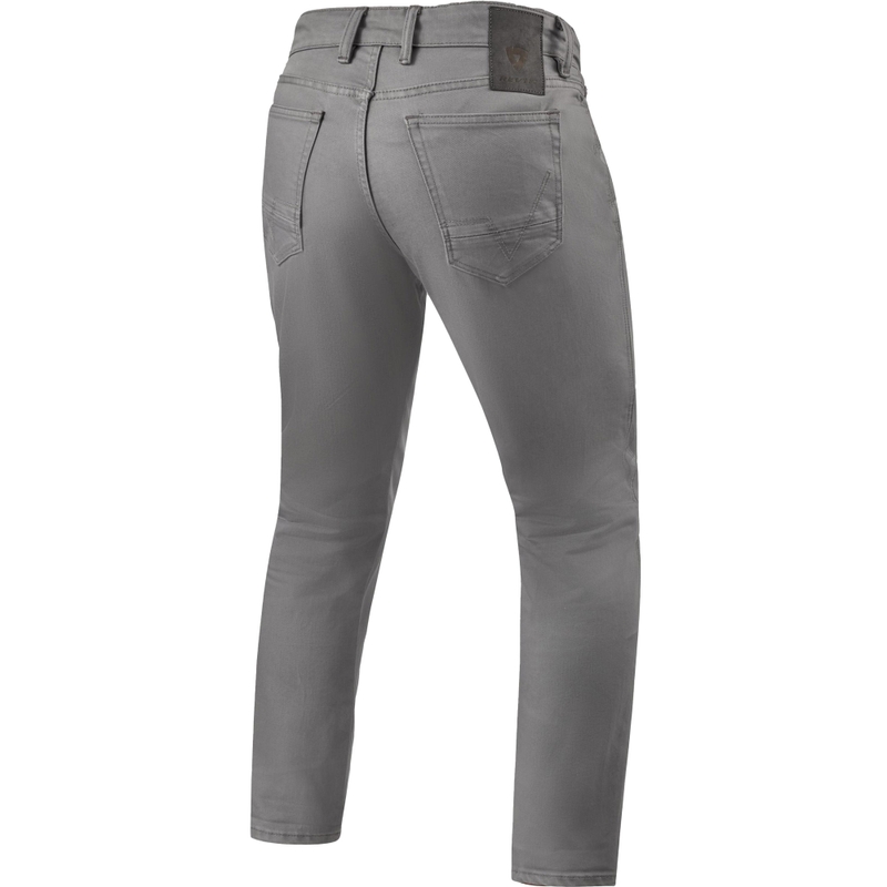 Blugi motociclisți Revit Jamison Slim cropped gri