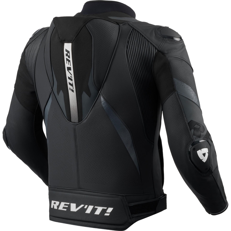 Geacă de piele pentru motocicletă Revit Hyperspeed 3 PRO negru-antracit