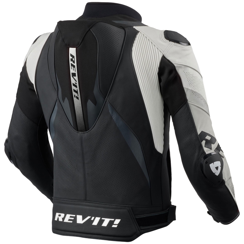 Geacă de piele pentru motocicletă Revit Hyperspeed 3 PRO negru-alb