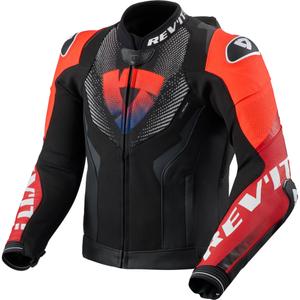 Geacă de piele pentru motocicletă Revit Hyperspeed 3 PRO negru-roșu