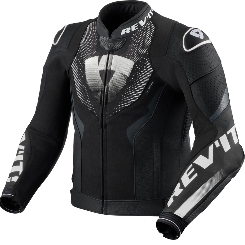 Geacă de motocicletă din piele Revit Hyperspeed 3 Air negru-alb