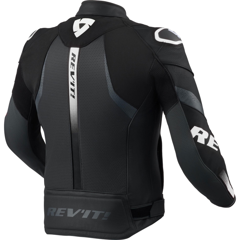 Geacă de motocicletă din piele Revit Hyperspeed 3 Air negru-alb
