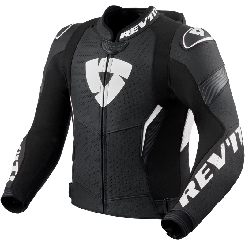 Geacă de piele pentru motocicletă Revit Argon 3 PRO negru-alb
