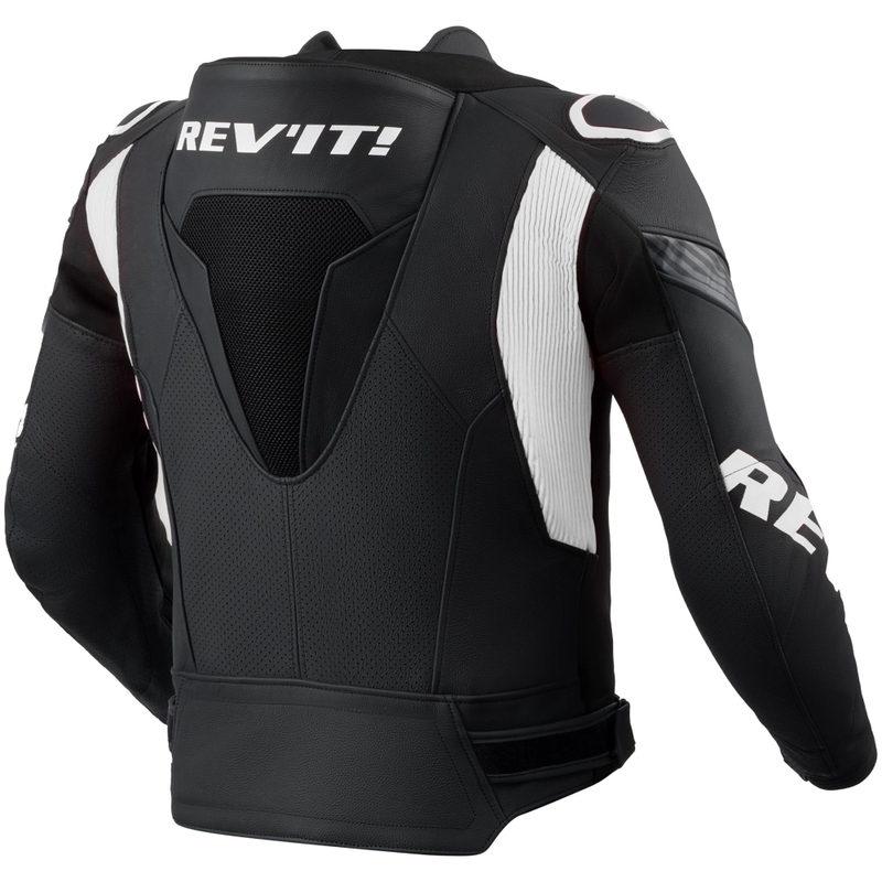 Geacă de piele pentru motocicletă Revit Argon 3 PRO negru-alb