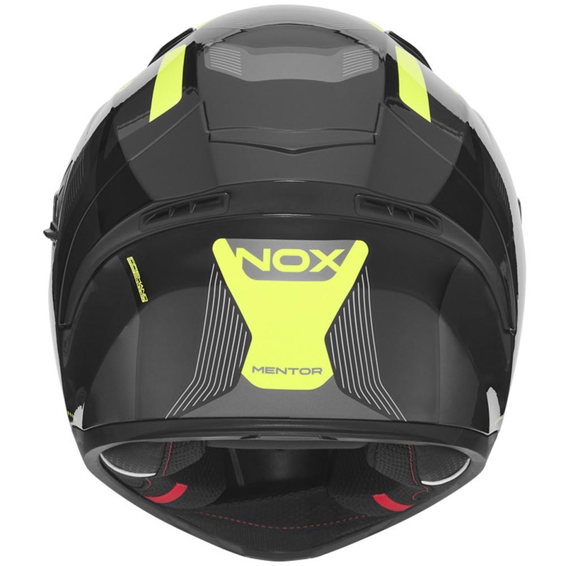 Cască integrală pentru motocicletă NOX N402 Mentor negru-galben fluo