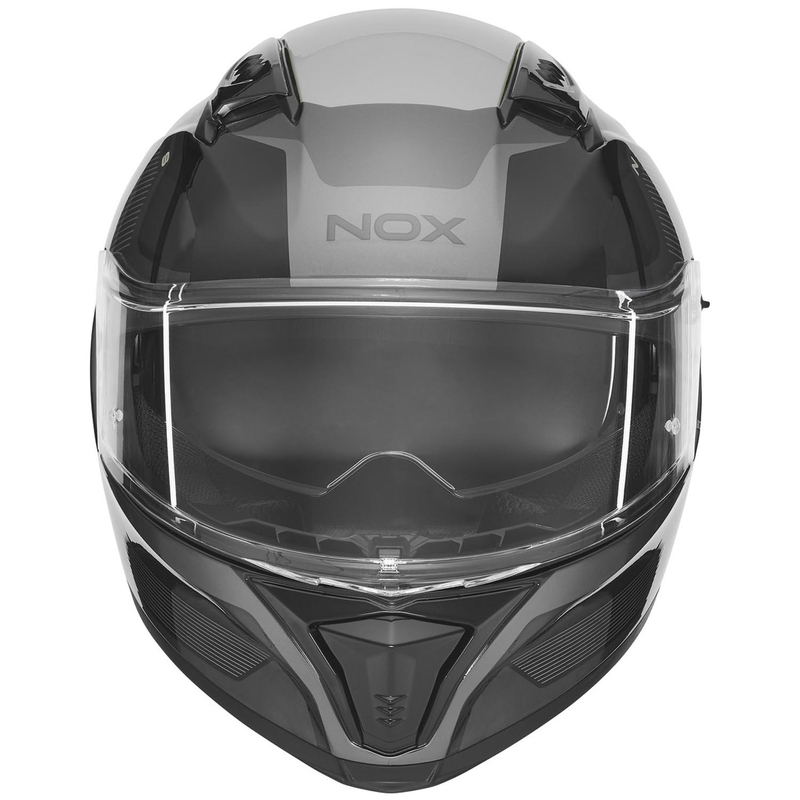 Cască integrală pentru motocicletă NOX N402 Mentor negru-argintiu