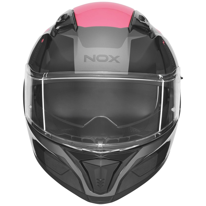 Cască integrală pentru motocicletă NOX N402 Mentor negru-roz