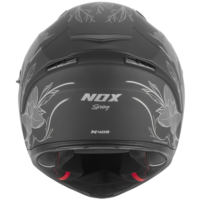 Cască integrală pentru motocicletă NOX N402 Spring negru mat-argintiu
