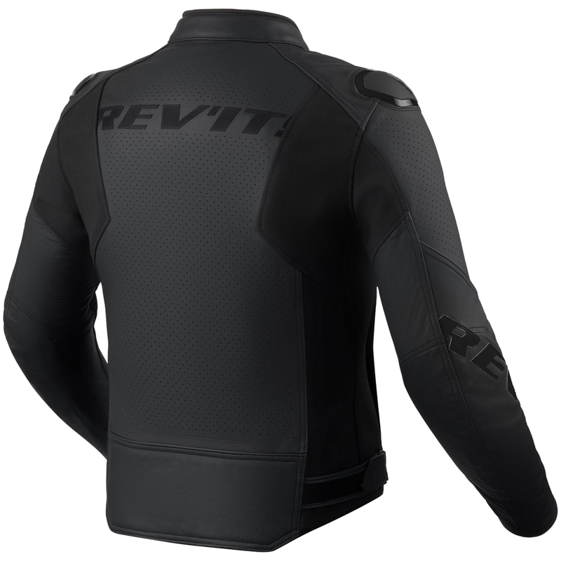 Geacă de piele pentru motocicletă Revit Quadratic neagră