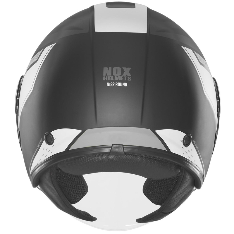 Cască de motocicletă deschisă NOX N182 Round negru mat-argintiu