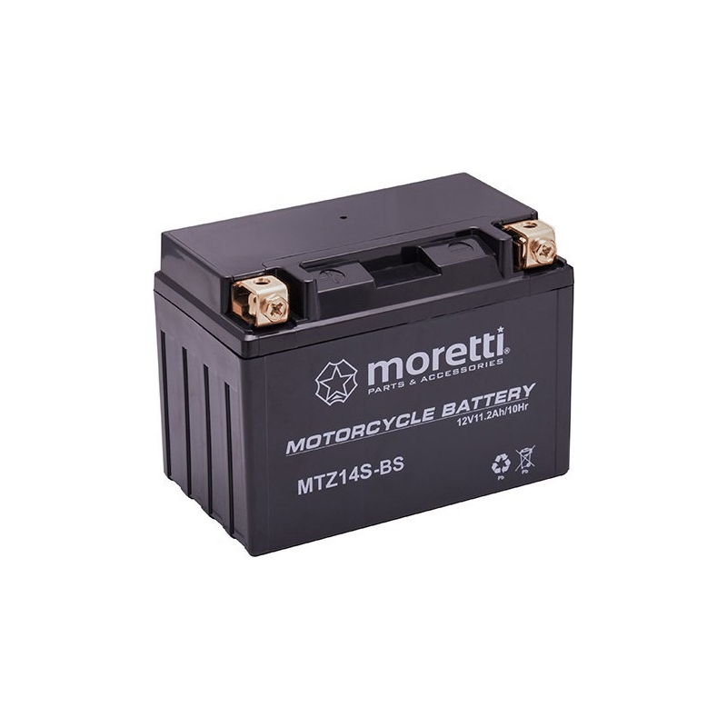 Baterie convențională pentru motociclete Moretti MTZ14-BS, 12V 11Ah