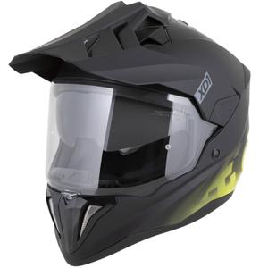 Cască de motocicletă enduro ZED XD1 negru mat-galben fluo