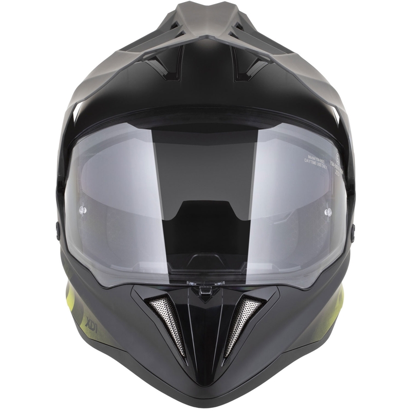 Cască de motocicletă enduro ZED XD1 negru mat-galben fluo