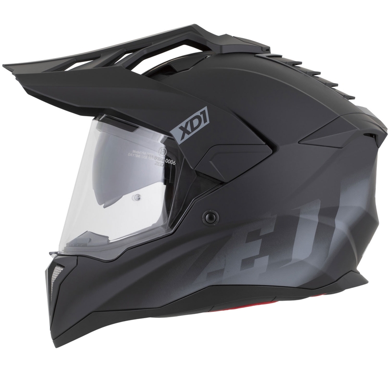 Cască de motocicletă Enduro ZED XD1 negru mat-gri închis