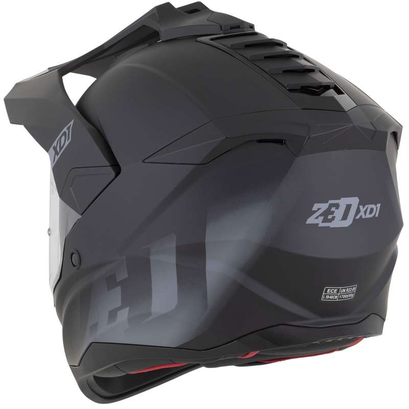 Cască de motocicletă Enduro ZED XD1 negru mat-gri închis