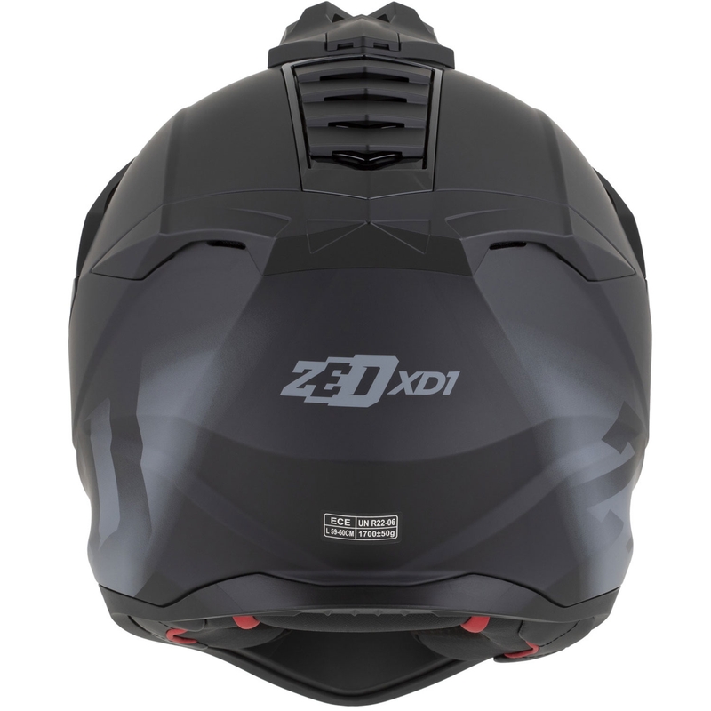 Cască de motocicletă Enduro ZED XD1 negru mat-gri închis