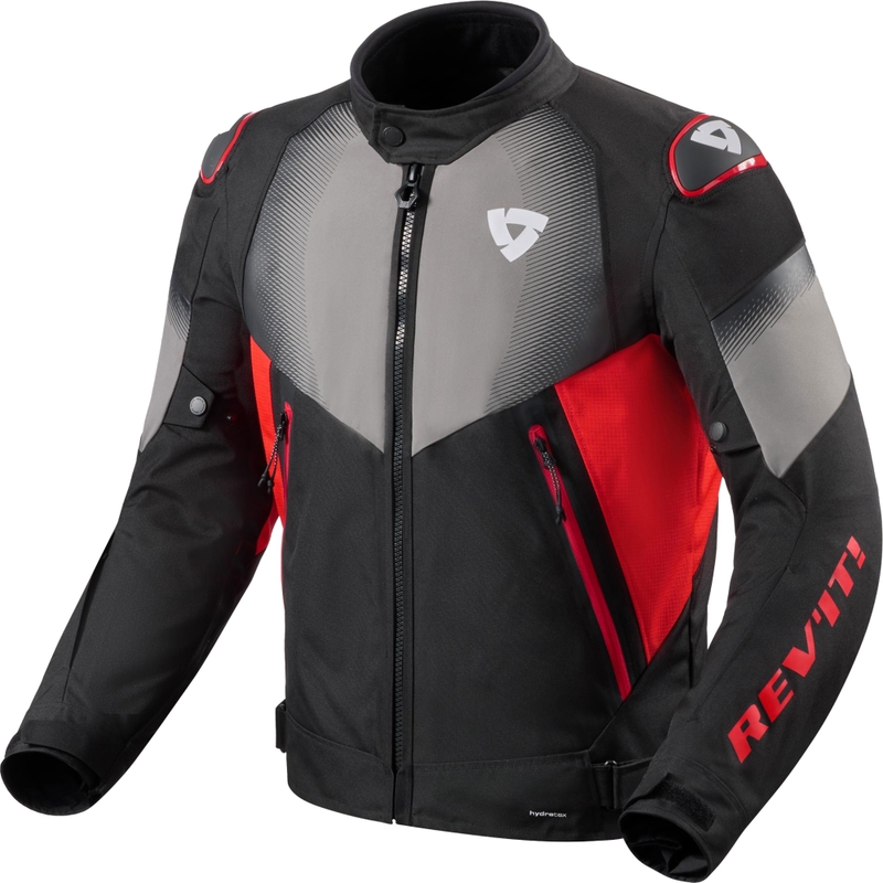 Geacă de motocicletă Revit Control H2O negru-roșu