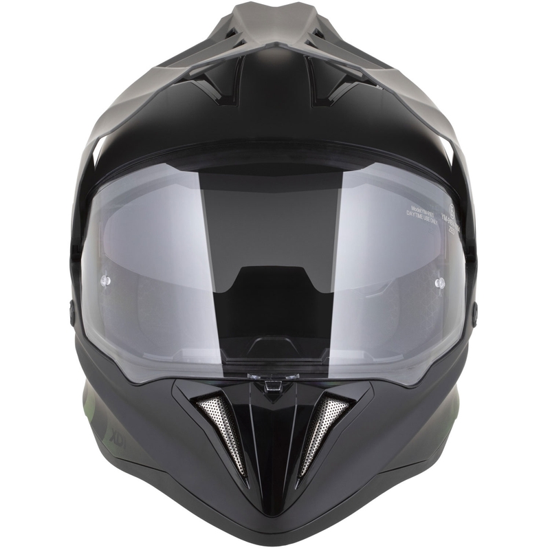 Cască de motocicletă Enduro ZED XD1 negru mat-verde închis