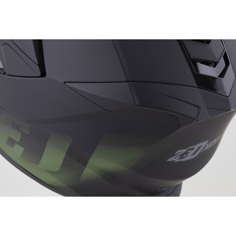 Cască de motocicletă Enduro ZED XD1 negru mat-verde închis