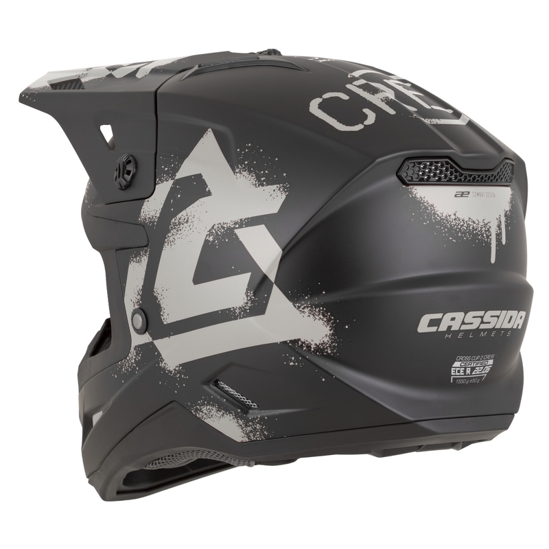 Cască de motocross Cassida Cross Cup 2 Crew, negru mat-nisip