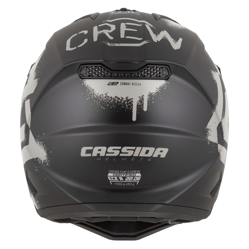 Cască de motocross Cassida Cross Cup 2 Crew, negru mat-nisip
