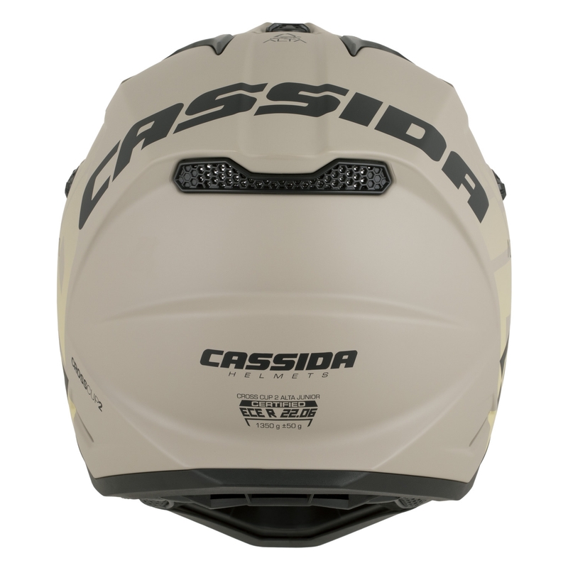 Cască motocross pentru copii Cassida Cross Cup 2 Alta Junior gri nisipos mat