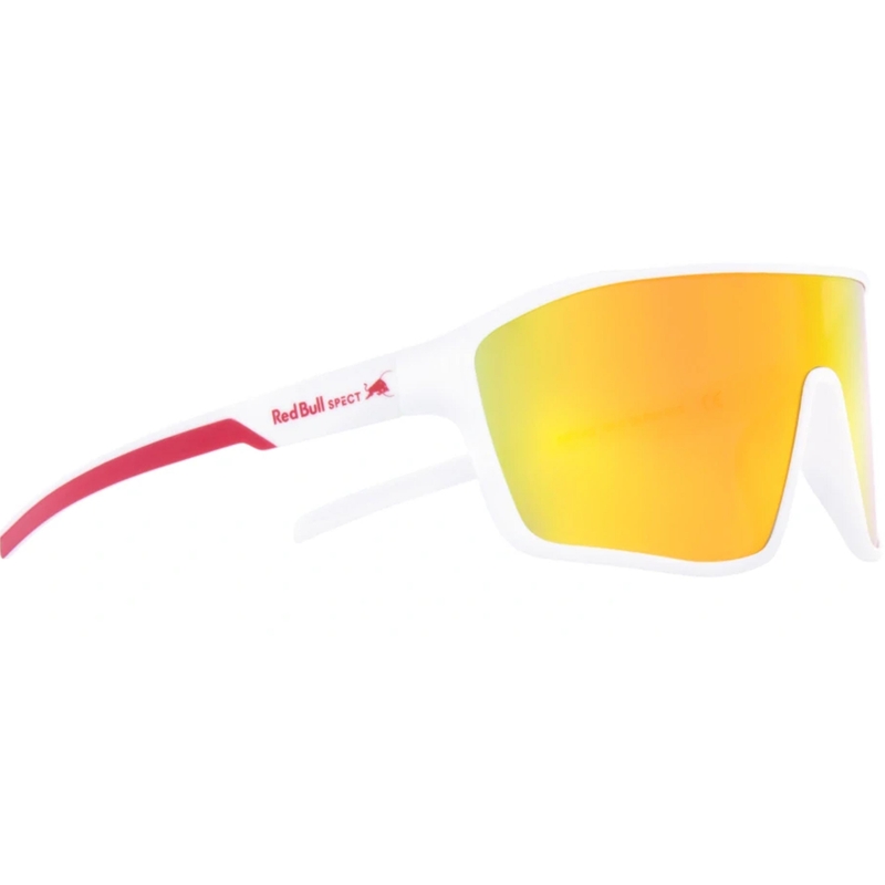 Ochelari de soare Red Bull Spect Daft albi cu lentile roșu-portocaliu