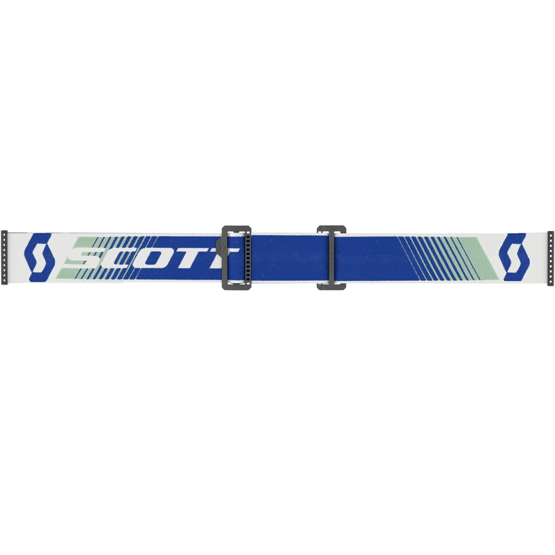 Ochelari de motocross SCOTT Fury CH albastru-verde cu plexiglas oglindit verde