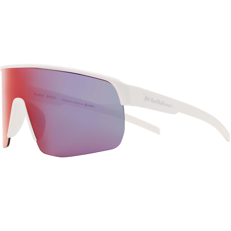 Ochelari de soare Red Bull Spect Dakota albi cu lentile albastru-roșii