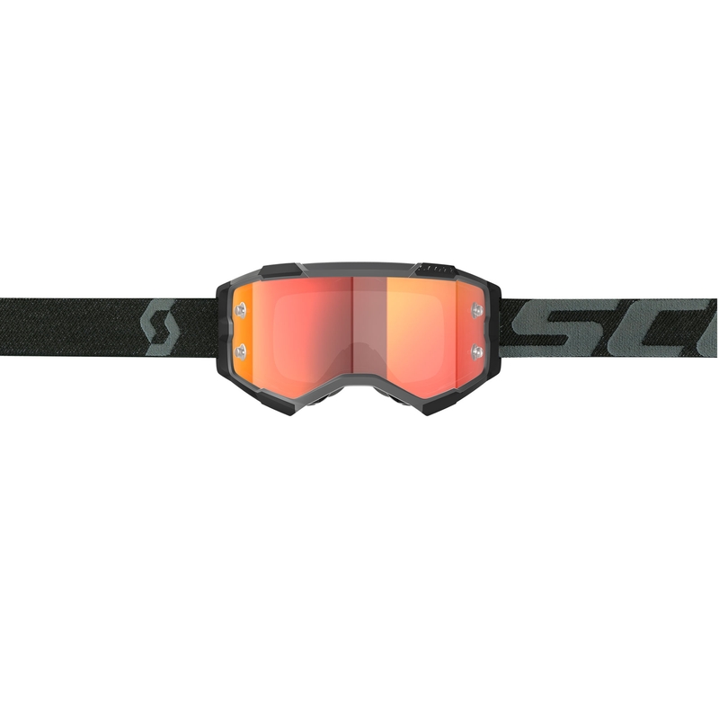 Ochelari motocross SCOTT Fury CH negru-portocaliu cu plexiglas oglindit
