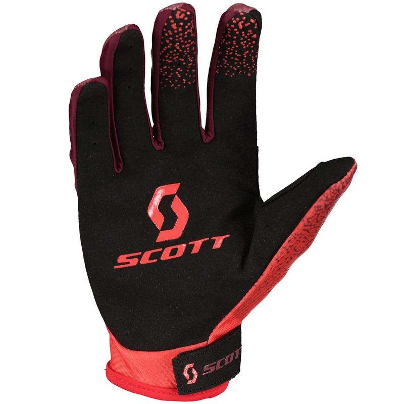 Mănuși motocross SCOTT 350 DIRT EVO roșu-negru
