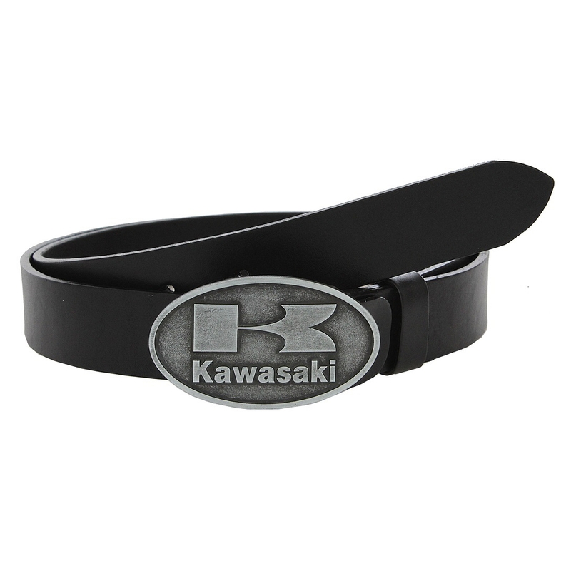 Curea moto din piele cu cataramă Kawasaki