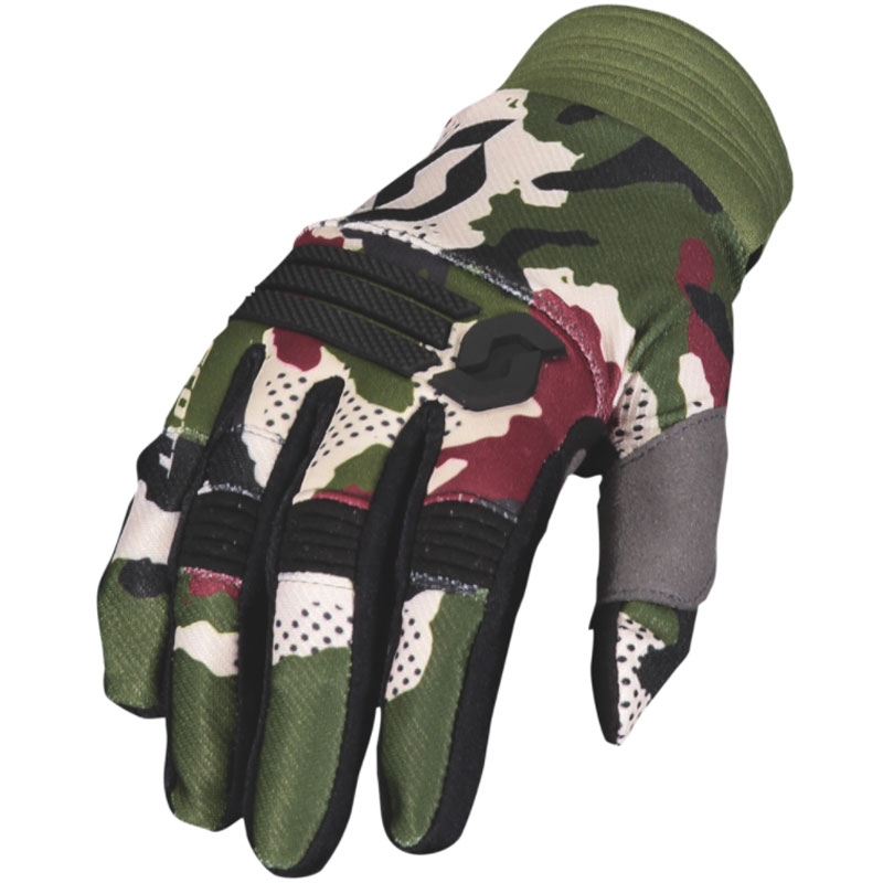 Mănuși de motocicletă SCOTT X-PLORE camo verde-nisip