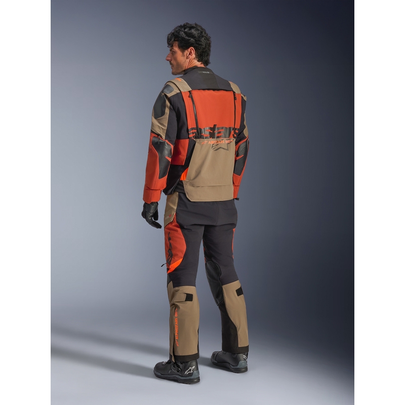 Geacă motocicletă Alpinestars Halo PRO Drystar XF maro deschis-portocaliu închis-negru