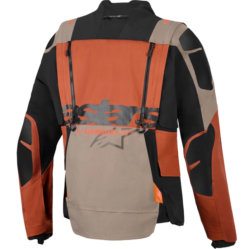 Geacă motocicletă Alpinestars Halo PRO Drystar XF maro deschis-portocaliu închis-negru