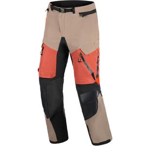 Pantaloni motocicletă Alpinestars Halo PRO Drystar XF maro deschis-portocaliu închis-negru
