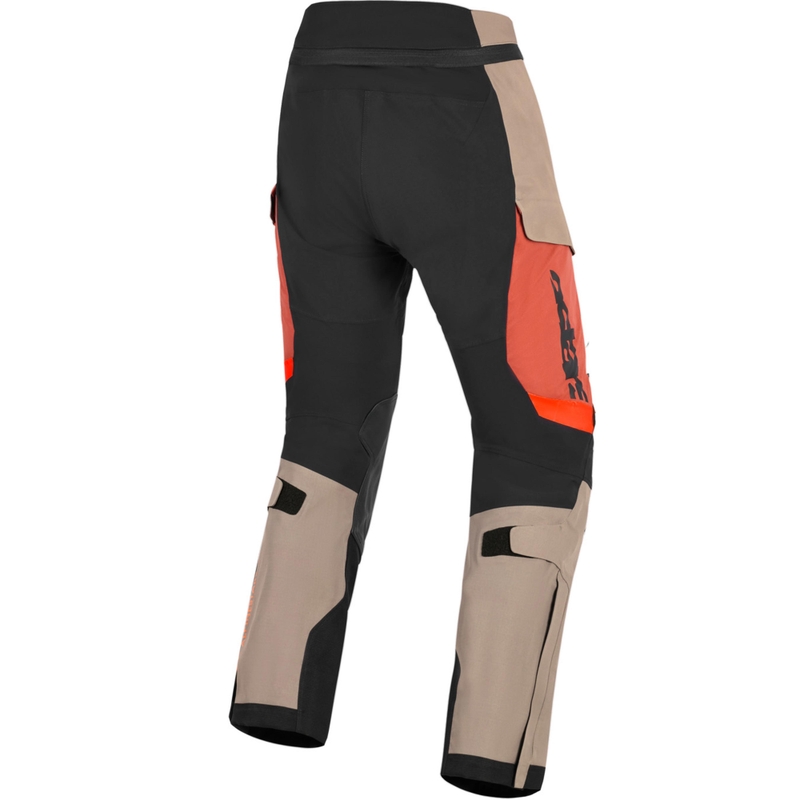 Pantaloni motocicletă Alpinestars Halo PRO Drystar XF maro deschis-portocaliu închis-negru