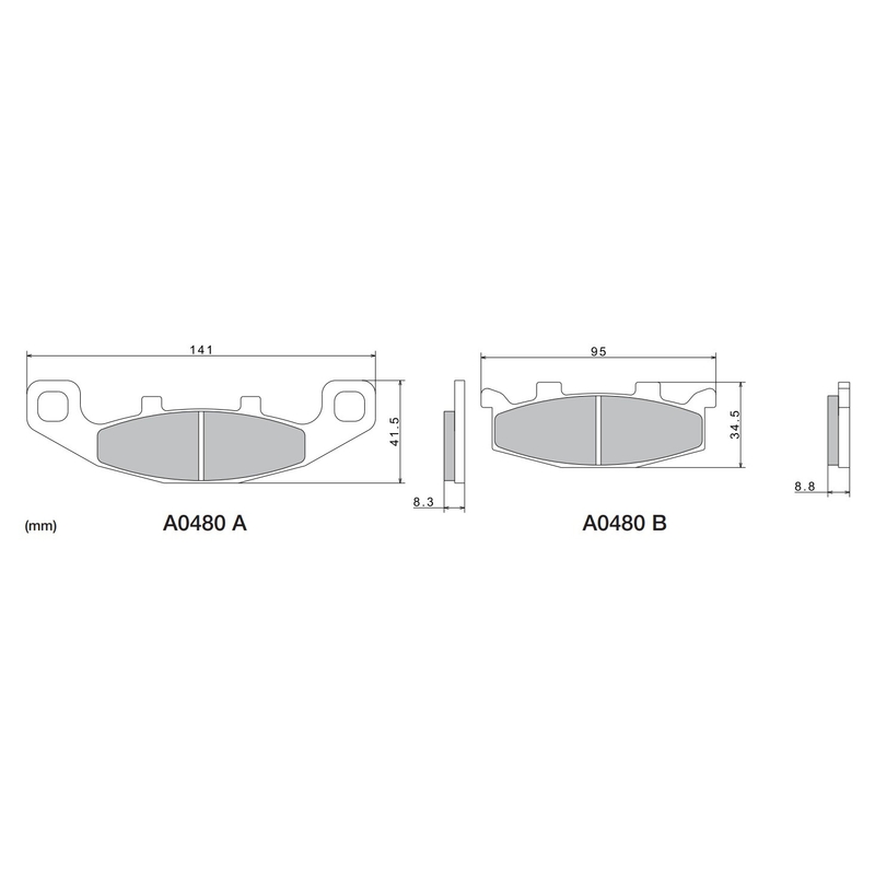 Plăcuțe de frână NISSIN semi-metalice M501-400 2 buc.