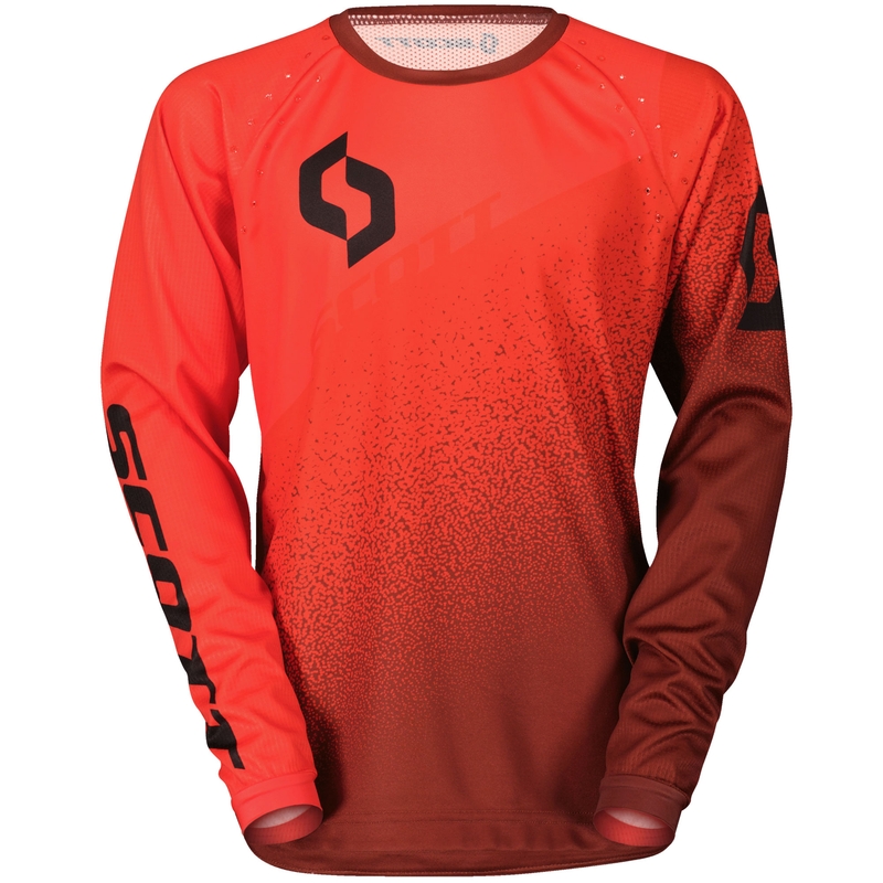 Tricou motocross SCOTT 350 DIRT EVO roșu-negru