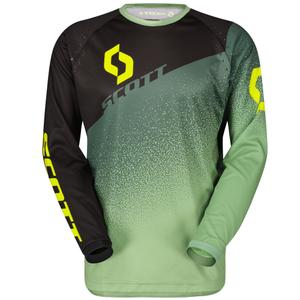 Tricou motocross SCOTT 350 DIRT EVO negru-verde